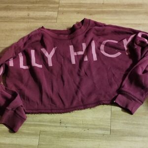 Gilly Hicks hollister Maroon Cropped Sweatshirt size medium